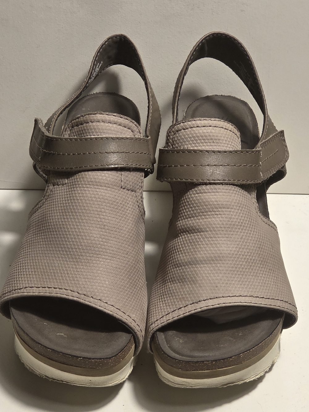 OTBT Taupe Textured Slingback Sandals